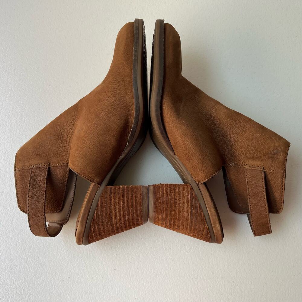 Cole Haan Pippa Slingback Booties Women's Size 8 Brown Leather Boho Quiet Luxury - Picture 6 of 14